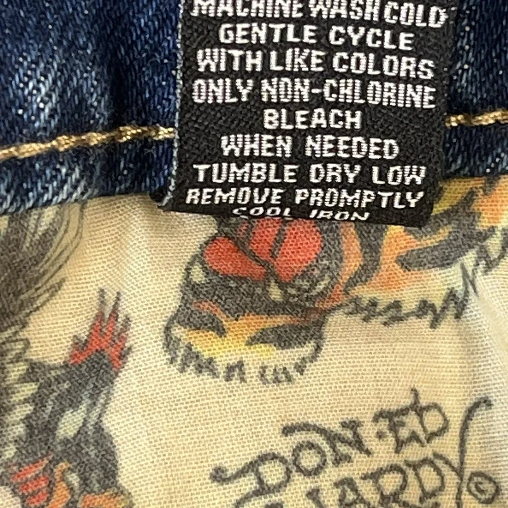 Ed Hardy Jeans Death Before Dishonor Distressed Slim Taper Denim MENS‎ SZ 40 NWT - Picture 14 of 14